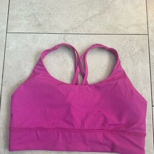 lululemon Energy Longline Bra pink size 12